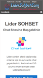 Mobile Screenshot of lidersohbet.com