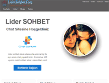 Tablet Screenshot of lidersohbet.com